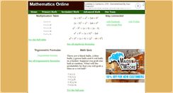 Desktop Screenshot of mathematicsonline.org