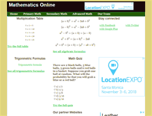 Tablet Screenshot of mathematicsonline.org